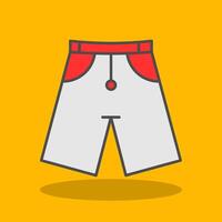 shorts gevulde schaduw icoon vector
