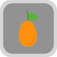 Kumquat vlak ronde hoek icoon vector