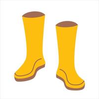 rubber laarzen icoon, illustratie van waterbestendig rubberlaarzen, paar- van schoenen voor regenachtig het weer, tuinieren en landbouw schoenen, Wellington laarzen voor voorjaar en herfst vector