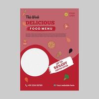 creatief voedsel folder vector