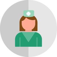 verpleegster vlak schaal icoon vector