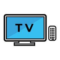 TV pictogrammen set. televisie icoon vector