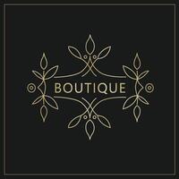 elegant logo voor een winkel in schets stijl vector