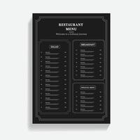 restaurant voedsel menu ontwerp sjabloon vector