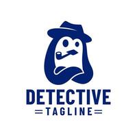 gemakkelijk detective pinguïn klassiek logo ontwerp vector
