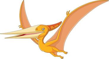 tekenfilm pterodactyl Aan wit achtergrond vector