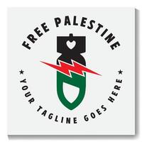 Palestina insigne logo modern cirkel logo. Palestina vlag illustratie vlak ontwerp. vector