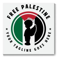 Palestina insigne logo modern cirkel logo. Palestina vlag illustratie vlak ontwerp. vector