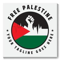 Palestina insigne logo modern cirkel logo. Palestina vlag illustratie vlak ontwerp. vector