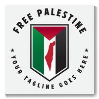 Palestina insigne logo modern cirkel logo. Palestina vlag illustratie vlak ontwerp. vector