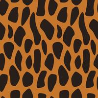 abstract wild dier huid naadloos patroon bruin en oranje achtergrond vector