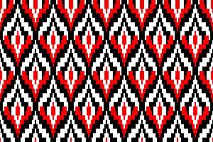 meetkundig etnisch bloemen pixel kunst borduurwerk, aztec stijl, abstract achtergrond ontwerp voor kleding stof, kleding, textiel, inpakken, decoratie, sjaal, afdrukken, behang, tafel loper. vector