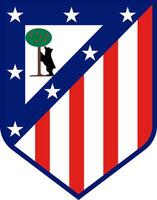 de oud logo van de atletiek Madrid vector