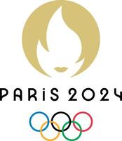 logo van de 33e zomer olympisch spellen in Parijs 2024 vector