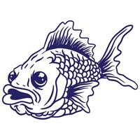 hand- getrokken Ryukin goudvis illustratie vector