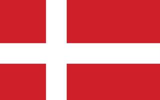 Denemarken nationaal officieel vlag symbool, banier illustratie. vector