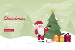 merry christmas bestemmingspagina ontwerpconcept vector