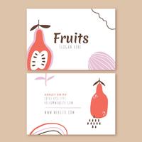 Visitekaartje met fruit en krabbels vector