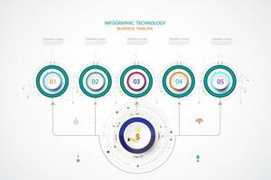 infographics ontwerp sjabloon met 3d papier etiket en technologie engineering. vector