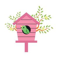 vogel huis icoon clip art avatar logotype geïsoleerd illustratie vector