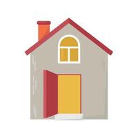 Open huis icoon clip art avatar geïsoleerd illustratie vector