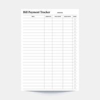 maandelijks Bill tracker, rekening tracker, rekening betaling tracker afdrukbaar, afdrukbaar maandelijks Bill tracker, afdrukbaar Bill betaling tracker, maandelijks Bill planner, rekening betalen tracker vector