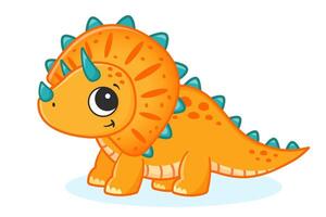 weinig schattig dinosaurus. illustratie voor kinderen. voor poster, stickers, kaart, spel. vector