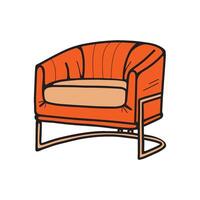 fauteuil in retro stijl illustratie vector