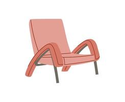 roze fauteuil Scandinavisch geïsoleerd Aan wit achtergrondvoor de interieurs van kamers. illustratie vlak stijl vector