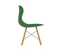 groen fauteuil Scandinavisch geïsoleerd Aan wit achtergrondvoor de interieurs van kamers. illustratie vlak stijl vector