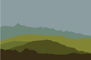 bergen panorama landschap. illustratie in vlak stijl. vector