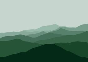 landschap bergen. illustratie in een vlak stijl. vector