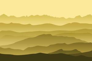 bergen landschap panorama. illustratie in vlak stijl. vector