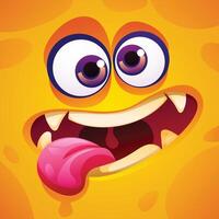 tekenfilm grappig monster tonen tong karakter gezicht uitdrukking illustratie vector