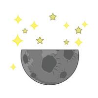 illustratie van maan vector