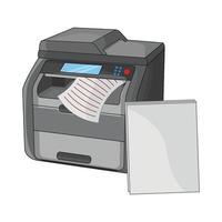 illustratie van printer vector