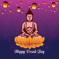 vlak vesak dag illustratie festival viering en vesak dag banier vector