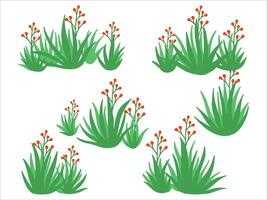 groen struiken gras landschap illustratie vector