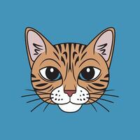 illustratie van een kat hoofd vector