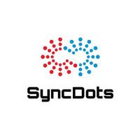 dots cirkel aansluiten synchroniseren oneindigheid logo vector