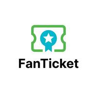 ventilator ticket ster insigne logo vector