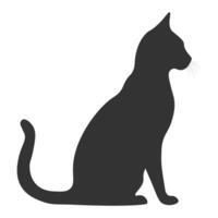 silhouet van een zittend kat illustratie vector