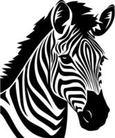 zebra, zwart en wit illustratie vector