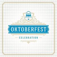 oktoberfeest viering met traditioneel bier embleem vector