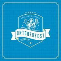 oktoberfeest bier festival viering wijnoogst groet kaart of poster vector