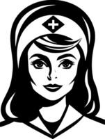 verpleegster - hoog kwaliteit logo - illustratie ideaal voor t-shirt grafisch vector