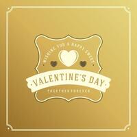 valentijnsdag dag kaart met hart vector