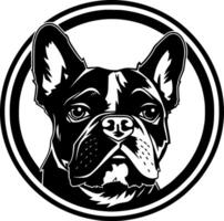 Frans bulldog - minimalistische en vlak logo - illustratie vector