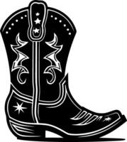 cowboy bagageruimte - zwart en wit geïsoleerd icoon - illustratie vector
