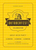 oktoberfeest viering poster met datum en uitnodiging vector